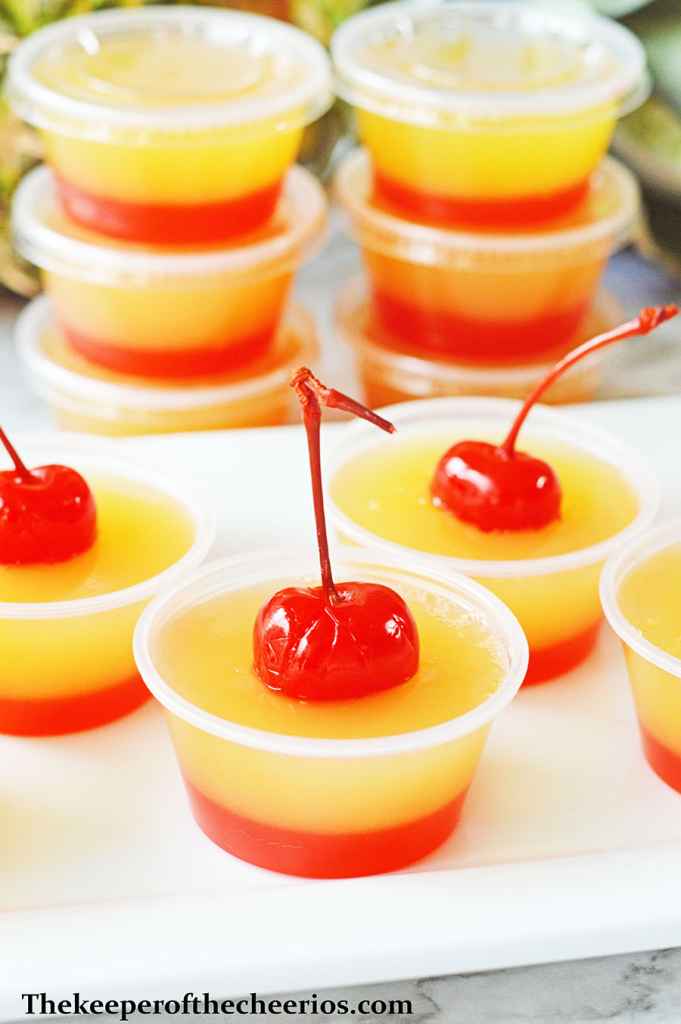 Pineapple Upside Down Jello Shots The Keeper of the Cheerios